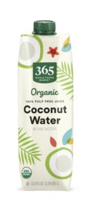 365 By WFM, Organic Coconut Water, 100% Pulp-Free Juice, 33.8 Fl Oz