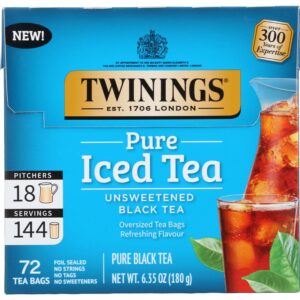 Twinings Pure Black Iced Tea Bags, 72 Ct