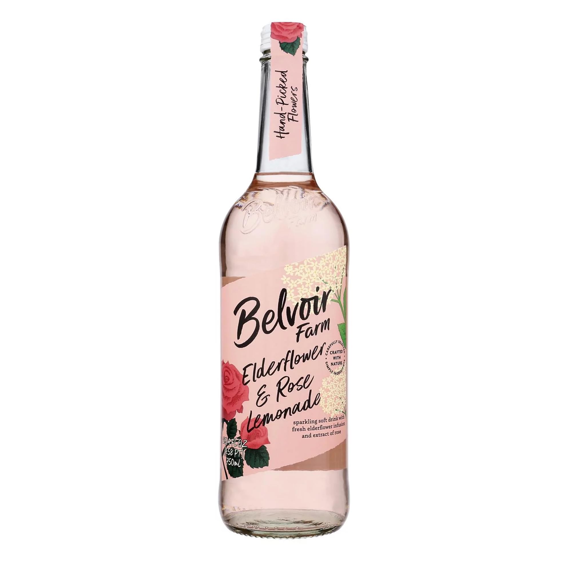Belvoir Fruit Farms Elderflower And Rose Lemonade 750Ml | Elegant Floral Lemonade | Natural Rose And Elderflower Extracts | Refreshing And Delicate | Perfect For Any Occasion